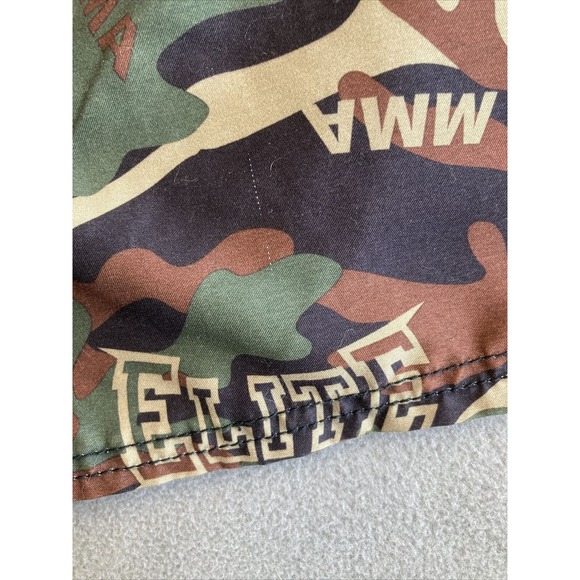 MMA Elite Black Camo Shorts Sz 2XL XXL Hook and Loop Drawstring Boxing Fighting - Picture 13 of 13